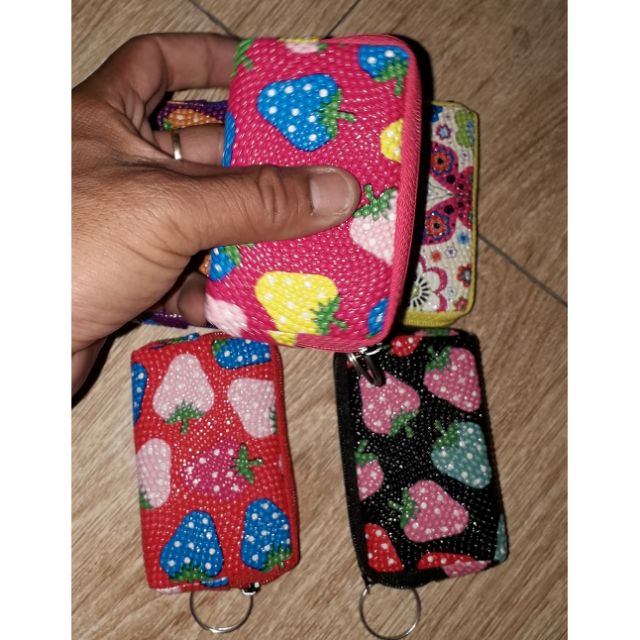 Set 5 cái Bóp da PU có dây kéo hình quả dâu