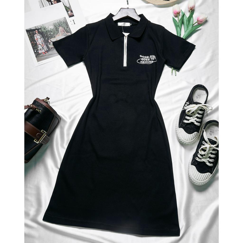 Váy Polo HEAVEN SENT - Váy form xuông thun gân co giãn