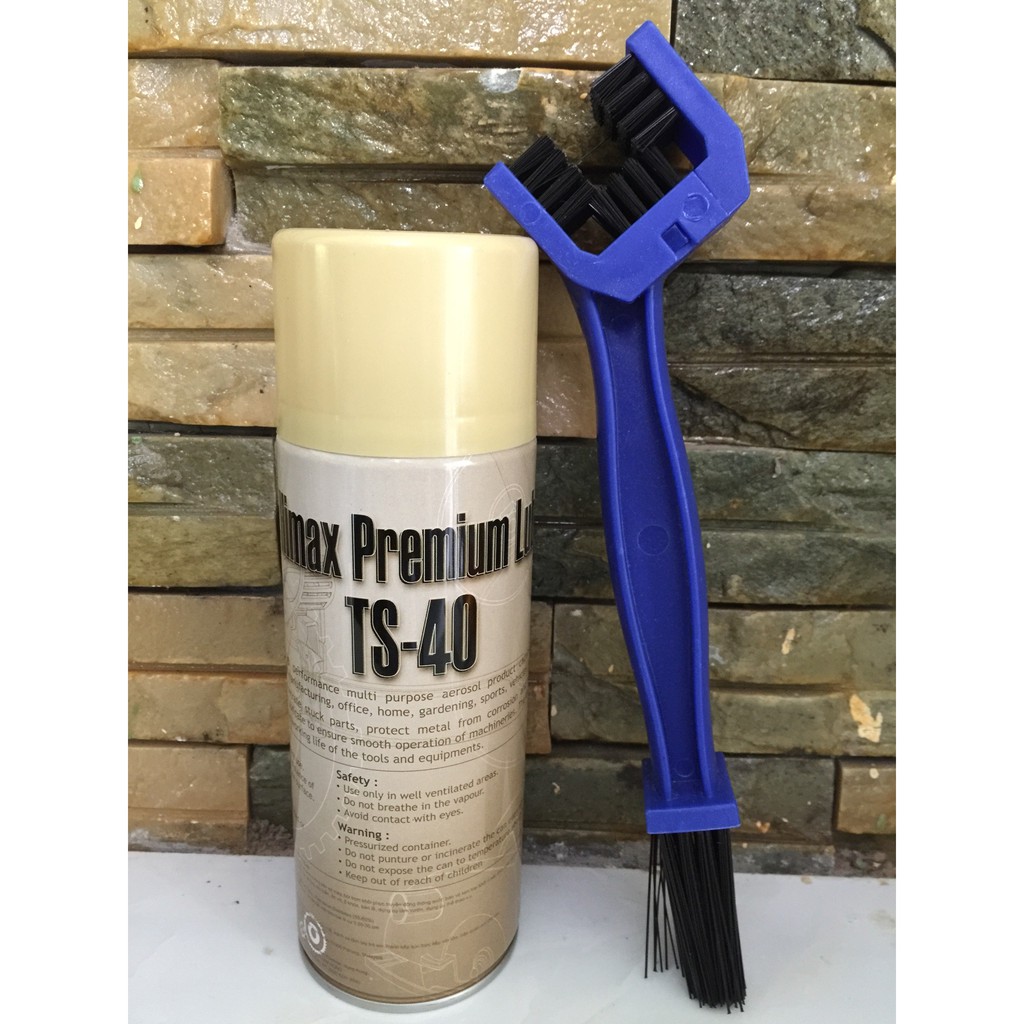 TS40 bôi trơn, rửa sên, tẩy sét, chống oxi hoá , chống ẩm, chống rỉ sét ( Tặng 1 Bàn Chải )