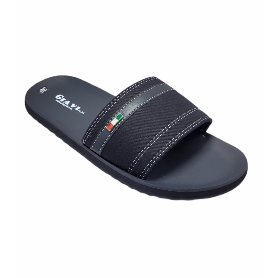 Dép Quai Ngang Nam Màu Đen Kiểu Dáng Basic GIA VI - DN01