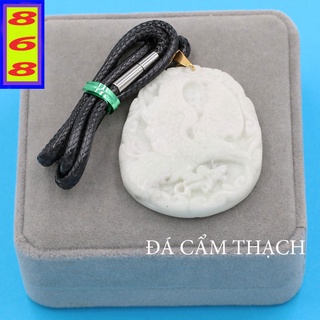 Mặt dây chuyền Đại Bàng đá Trắng 5.2cm - Mặt Size Lớn - Tặng Kèm Móc Inox