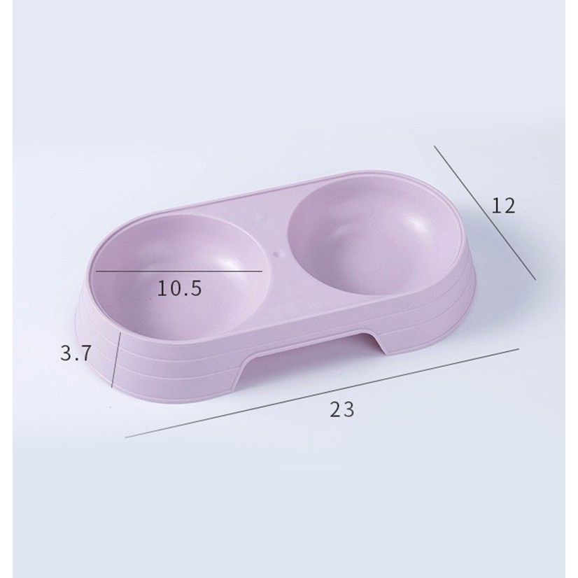 [HỎA TỐC HCM] Bát Ăn Đôi Tròn Nhựa Cao Cấp Cho Chó Mèo - Nhiều Màu Sắc