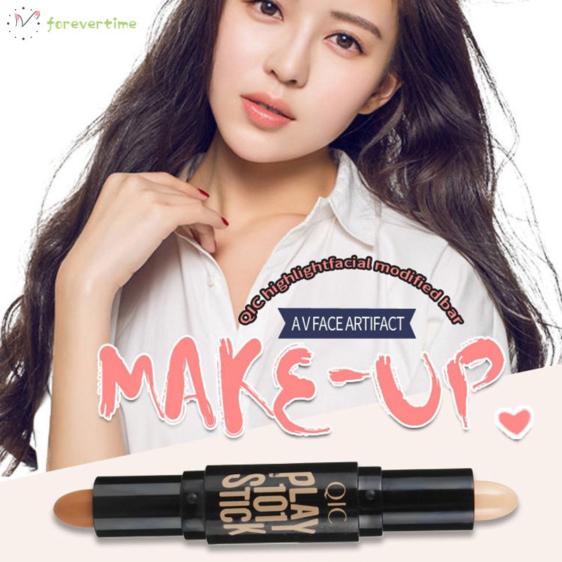 #Trang điểm# Dual Ended Corrector Contour Stick Highlighter Pen 3D Face Makeup Concealer Contouring Cosmetic