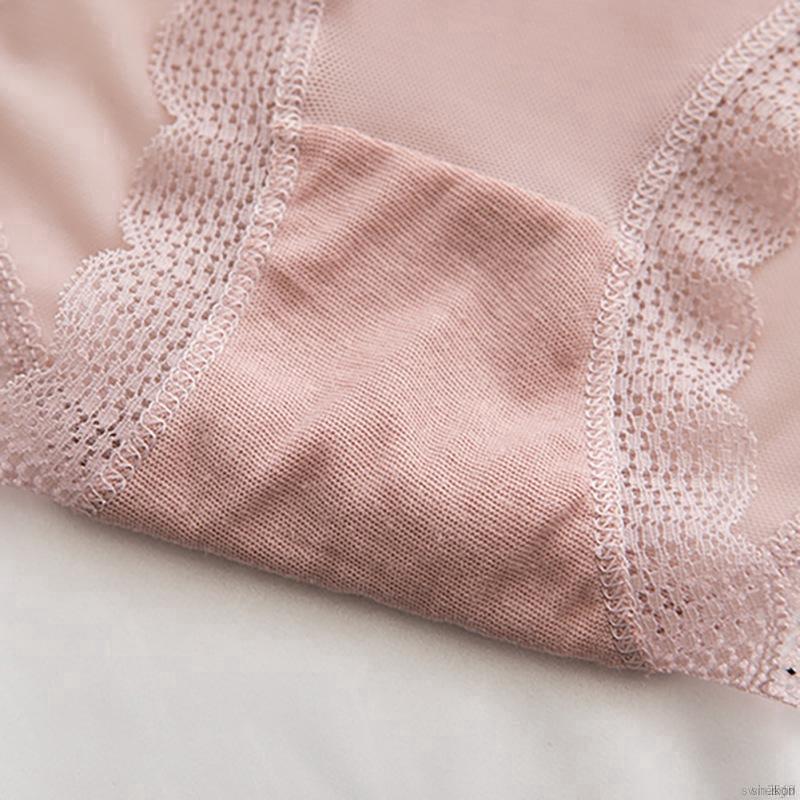 Quần Lót Ren Không Đường May Đính Nơ Thoáng Khí Cho Nữ