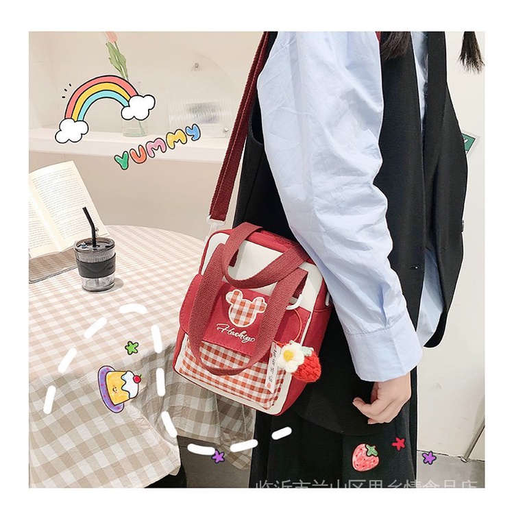 Túi Đeo Chéo Trong Suốt Họa Tiết Hoạt Hình Dễ Thương Phong Cách Nhật Bản