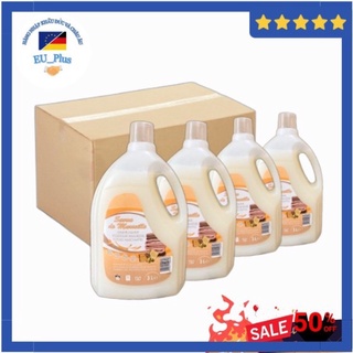1 Thùng 4 can nước giặt Savon de Marseille 3L - sản xuất tại Bỉ cho thị trường Pháp