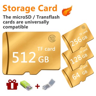 Gold Neutral High Speed Memory Card 80mb Micro SD SDHC Memory Card with Card Reader Cover