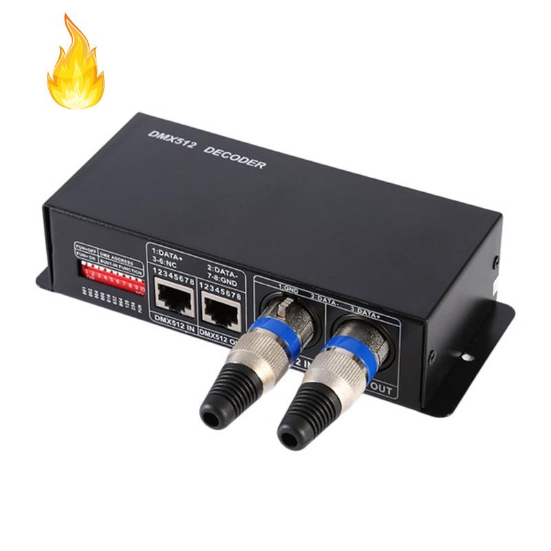 Bộ Điều Khiển Giải Mã Đèn LED RGB DMX512-3CH DC12-24V RGBW DMX 512 3CH