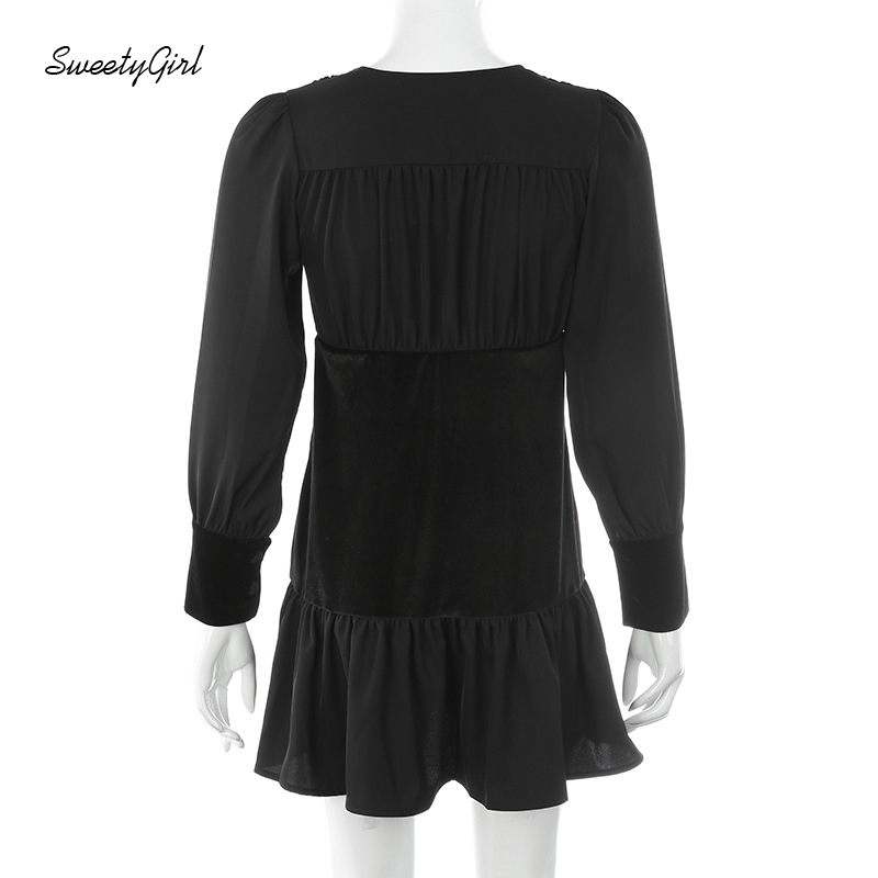 Đầm Nữ Dài Tay Cổ Tròn Eo Thắt Dây Thời Trang 2020