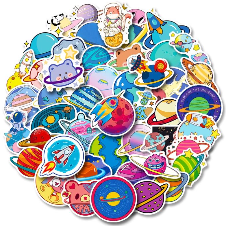 Sticker trang trí sổ GALANO set 50 sticker trang trí sổ họa tiết hoạt hình vui nhộn SS-001419
