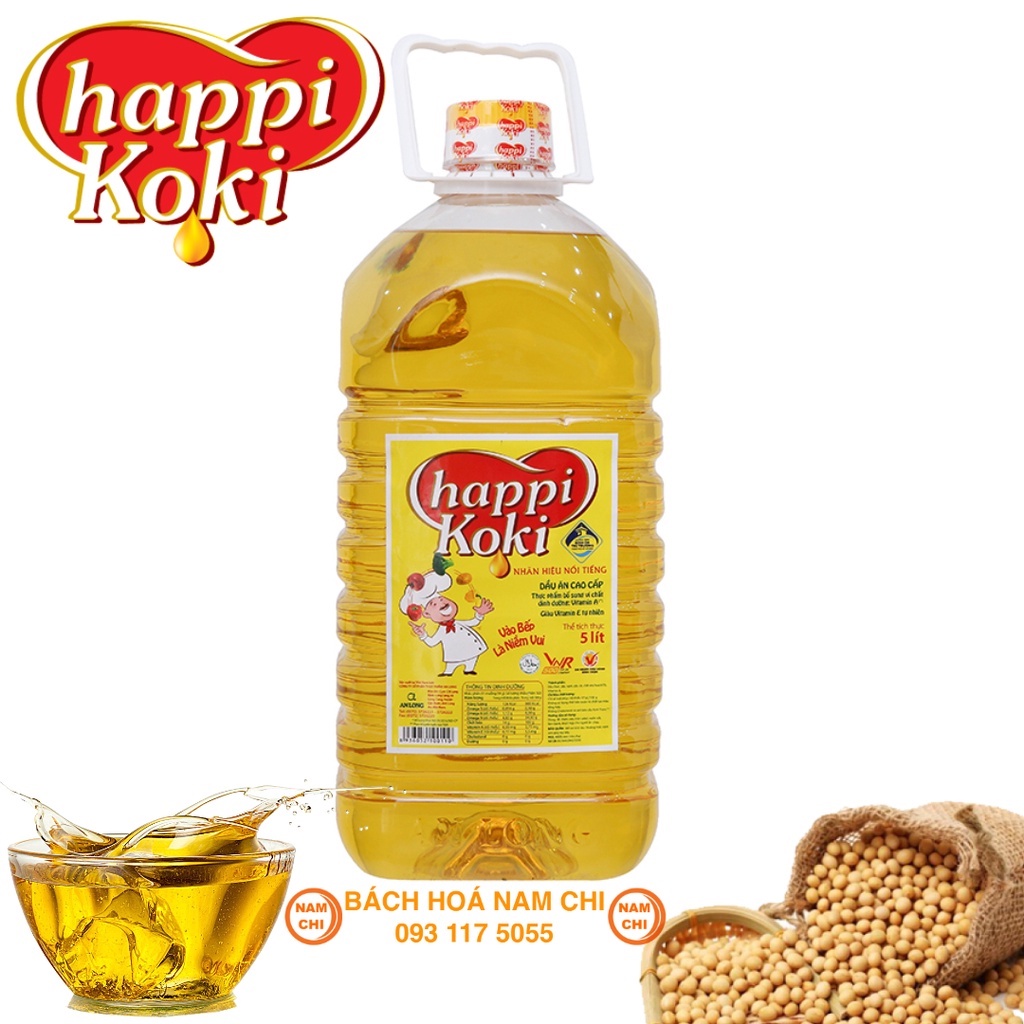 [CAN 5L] Dầu Ăn Happi Koki Can 5L