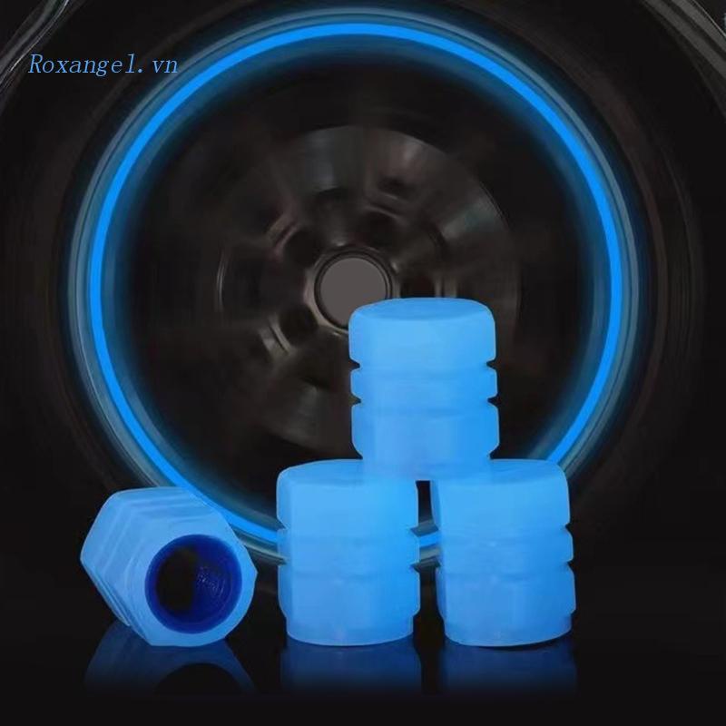 Set 4 Nắp Van Lốp Xe Dạ Quang Chuyên Dụng Cho Xe Hơi / Xe Máy / Xe Tải