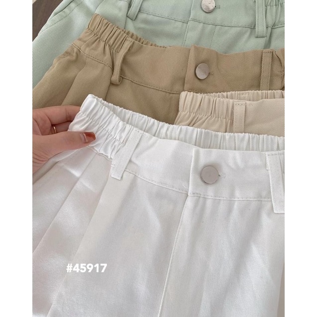 Quần Short vải 1919-lưng thun 1 nút-lật lai