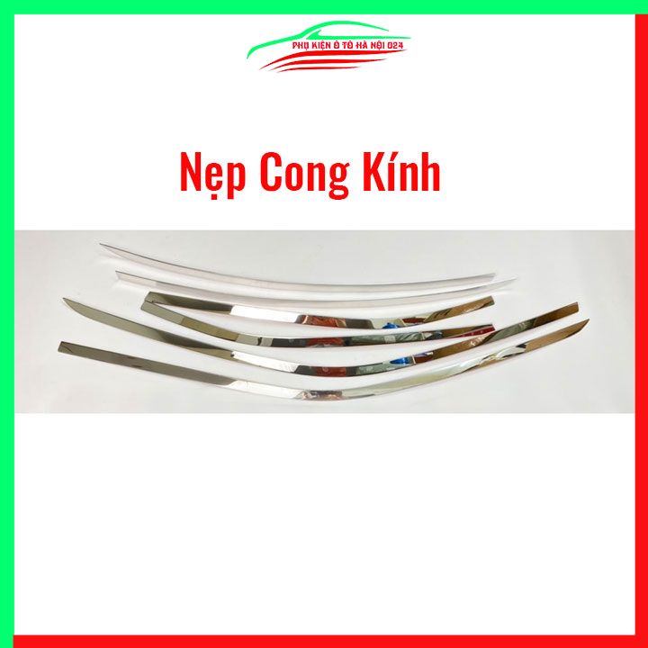 Bộ nẹp viền chân kính cong kính Veloz 2022-2024 Inox sáng bóng chuẩn form xe