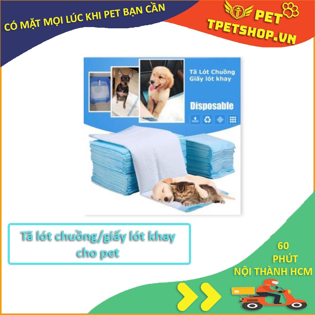 Hanpet.GV- Lẻ 1 miếng Tã giấy cho chó mèo (2 size) dùng lót khay vệ sinh chó hoặc lót chuồng chó