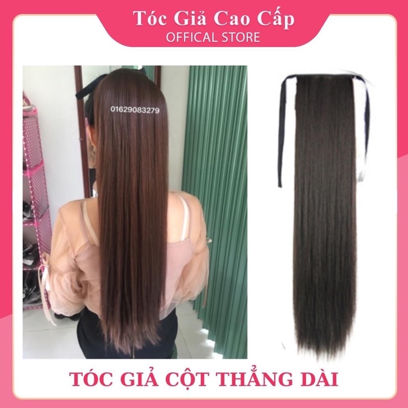 Tóc giả cột dài thời trang như tóc thật ❇️FREESHIP ❇️có kẹp và dây buộc  chắc chắn ❇️