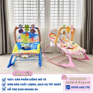 [Sỉ/Lẻ] Ghế Rung Cao Cấp Chính Hãng Cho Bé, Giúp Bé Ngồi Ăn Dặm, Nằm Chơi, Thanh Đồ Chơi Có Nhạc Vui Nhộn