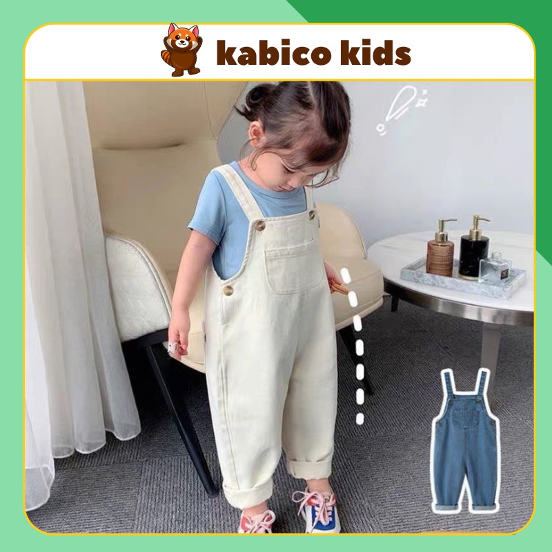 Quần yếm jean cho bé trai và bé gái, yếm bò cho bé gái_S1