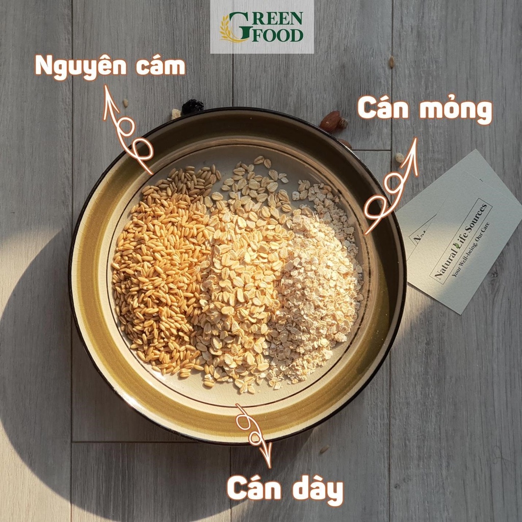 [TÚI LỚN 907g – EXTRA THIN] YẾN MẠCH NGUYÊN CHẤT ĂN LIỀN (cán mỏng) Just Oats [Chile] GREEN FOOD Whole Grain Instant Oat