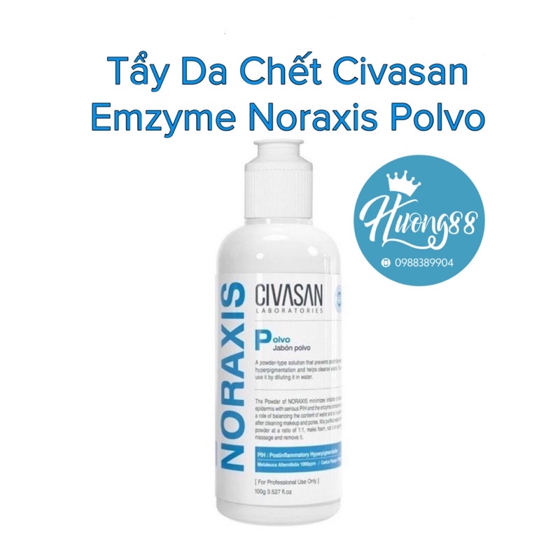 Bột Tẩy Da Chết Civasan Enzyme Noraxis Polvo 30g/100g