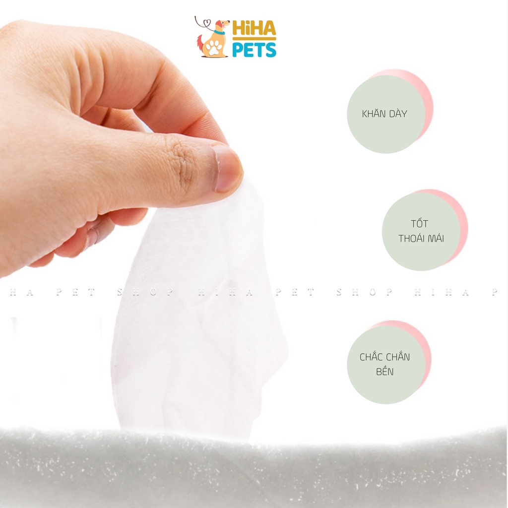 Găng Tay Vệ Sinh Lau Sạch Tắm Khô Và Khử Mùi Hôi Cho Chó Mèo Tiện Lợi Dùng Một Lần.