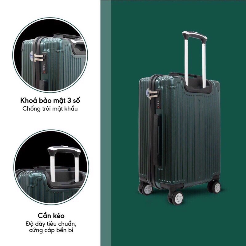 Vali kéo du lịch HÙNG PHÁT mã 607 kích thước 20 inch chính hãng Hùng Phát - Bảo hành 5 năm,hàng đẹp