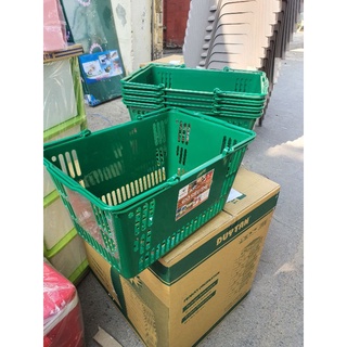 Giỏ Xách Siêu Thị Nhựa Hiệp Thành Cỡ Lớn Có Quai Cầm Đôi Đi Chợ Đựng Đồ Đa Năng