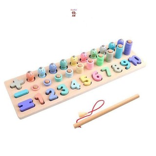 Bảng câu cá, số học cho bé - đồ chơi gỗ