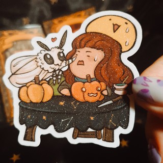 [CÓ SẴN] SET STICKER GOOD OMENS MOTH AND LAMP