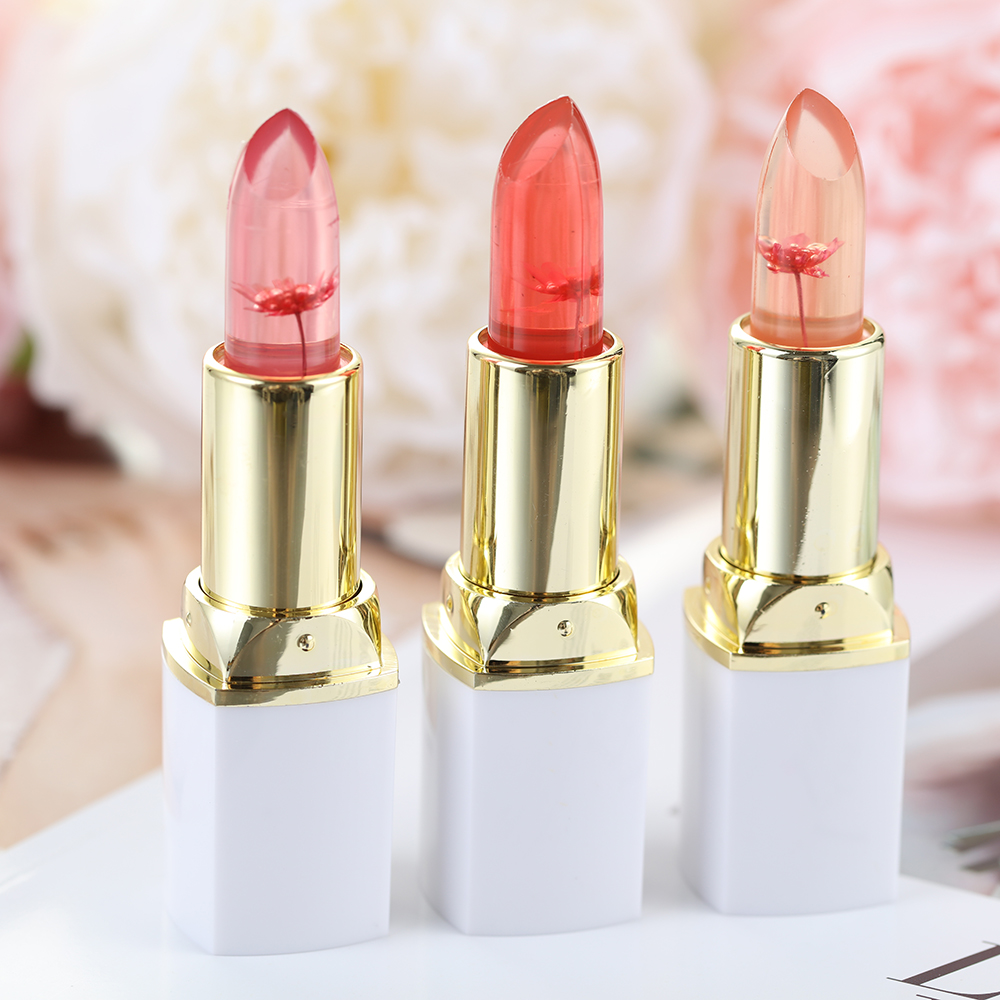 (Hàng Mới Về) Set 3 Son Thạch Ướp Hoa Dưỡng Ẩm Chống Nước Lâu Trôi Thay Đổi Màu Sắc | BigBuy360 - bigbuy360.vn