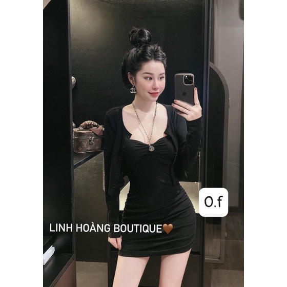 Set váy xíc kèm áo khoác ngoài