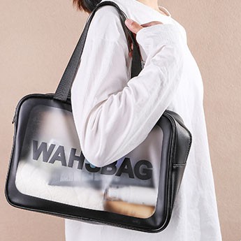Túi đựng mỹ phẩm trong suốt chống thấm nước có khóa kéo 3 kích cỡ ML62
