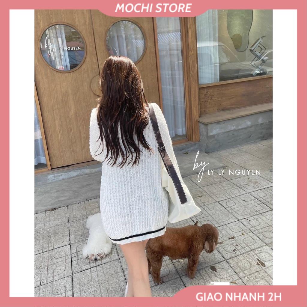 Áo Cardigan Dáng Dài , Áo Len Nữ Viền Sọc Phối Túi Chất Len Dày Dặn, Hàng Quảng Châu Cao Cấp Siêu Hot. | BigBuy360 - bigbuy360.vn