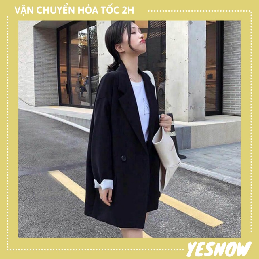 Áo Blazer tay dài màu trơn cho nữ - Áo Vest  1  lớp  blazer phong cách Hàn Quốc CHẤT ĐẸP - YESNOW- Blazer 1 lớp siêu hot