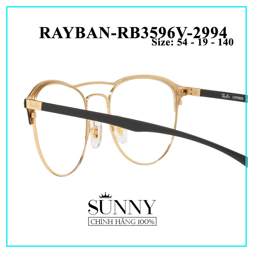 RB3596V (2 màu mới nhất) - gọng kính thời trang Rayban, sp có kèm tem chống hàng giả của bộ công an
