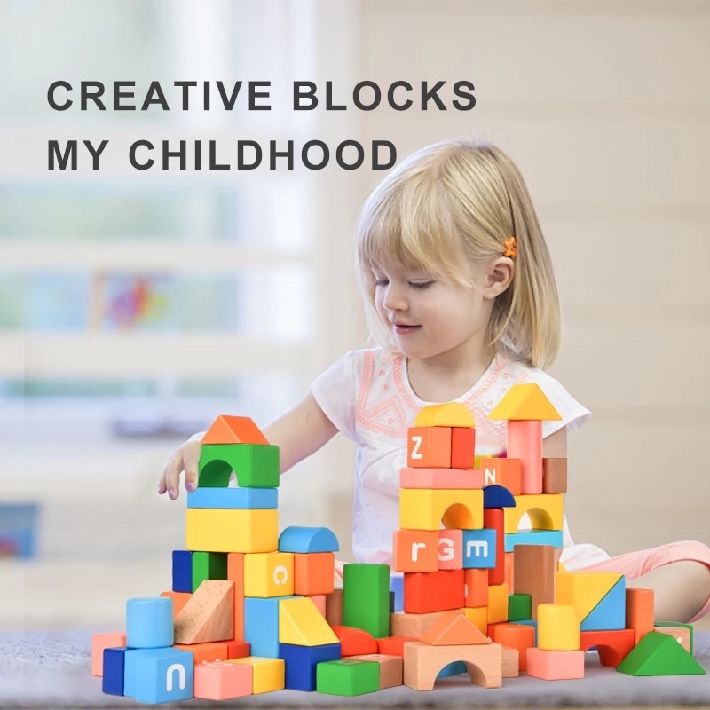 Đồ chơi gỗ thông minh Mideer Creative Building Blocks , Đồ chơi trí tuệ dành cho bé từ 1,2,3,4,5,6,7 tuổi