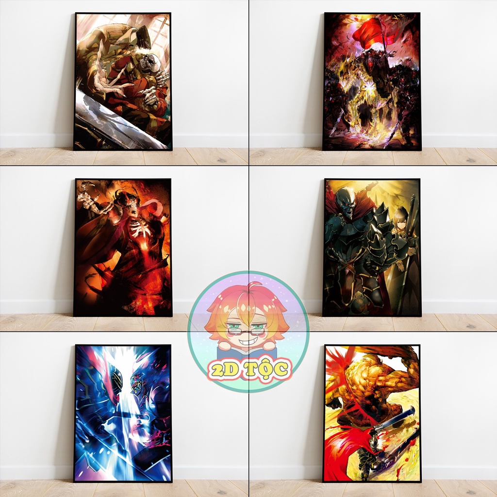 TRANH POSTER A3 AINZ OOAL GOWN  ANIME MANGA OVERLORD CHẤT LIỆU GIẤY CAO CẤP - 2D TỘC SHOP