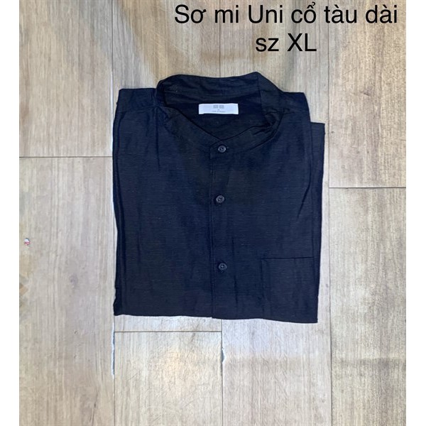 Áo sơ mi UNIQLO cổ tàu dài