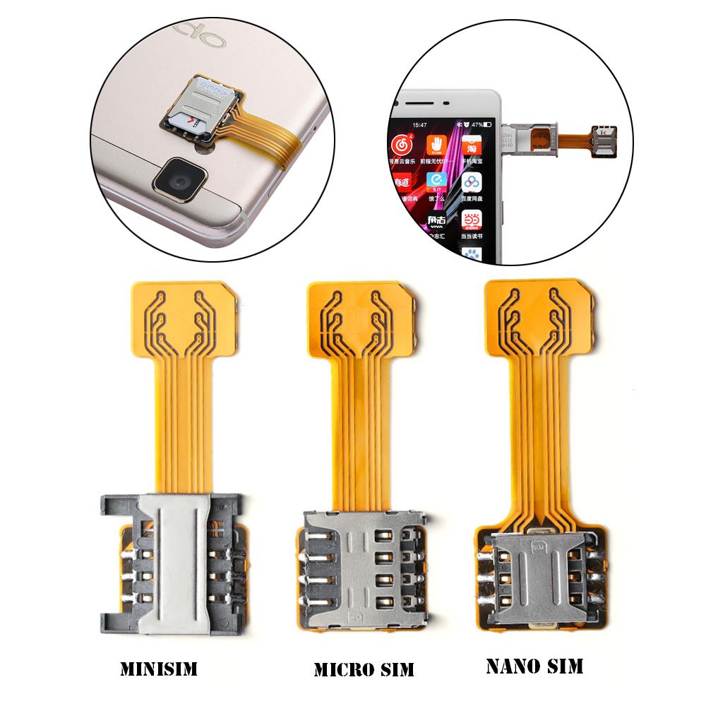 ❤LANSEL❤ Universal Dual SIM Card Adapter DIY Hybrid Sim Slot Micro SD Extender Android Phone TF Geek Practical Nano Cato