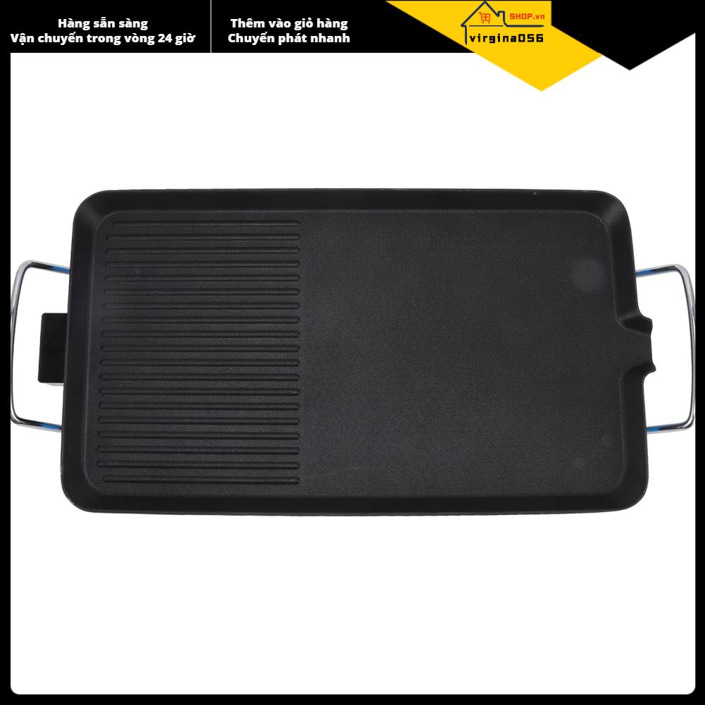 Virgina056 Vỉ Nướng Điện Không Khói Ngăn Dính Trong Nhà Đa Chức Năng Có Tay Cầm Cho Gia Đình Hoa Kỳ Cắm 110V