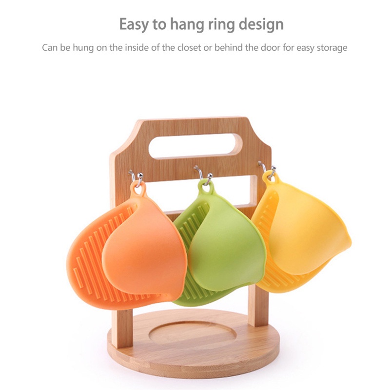 1 Dụng Cụ Nhấc Nồi Bằng silicone Chịu Nhiệt Cao Có Móc Treo Tiện Lợi YKD JP5