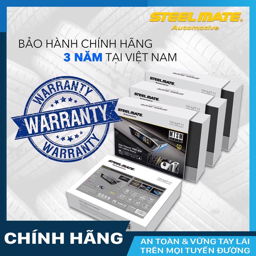 Cảm biến áp suất lốp Steelmate MT11 Chính Hãng Phân Phối - Bảo Hành 3 Năm
