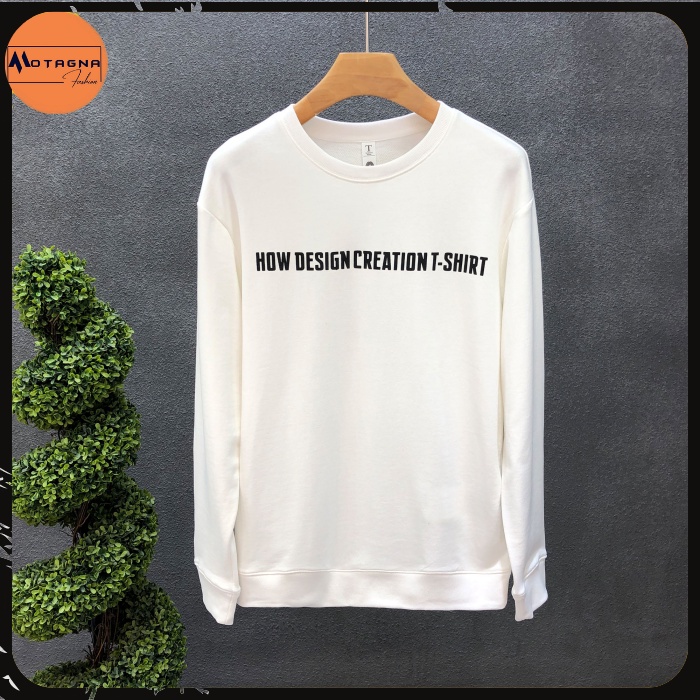 Áo nỉ nam dài tay, Áo sweater chất đẹp kiểu dáng Hàn Quốc in How to make mã NZ623