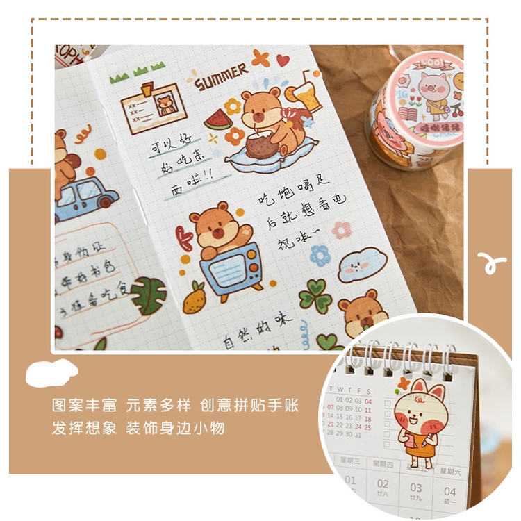 Cute cartoon soft cute diary sticker Diary Scarpbooking DIY Decoration Washi Tape