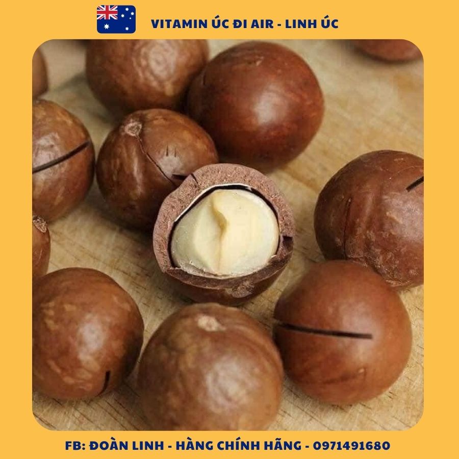 Hạt MACCA Nội địa Úc 225gr, Hàng Chuẩn Úc,Hạt Macca Úc nứt vỏ tự nhiêngg
