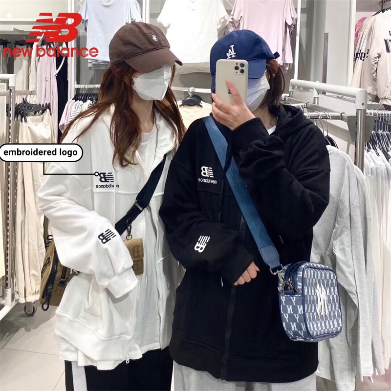 Áo Khoác Cardigan Thêu logo New Balance Phối Khóa Kéo Thời Trang Cho Nam Và Nữ
