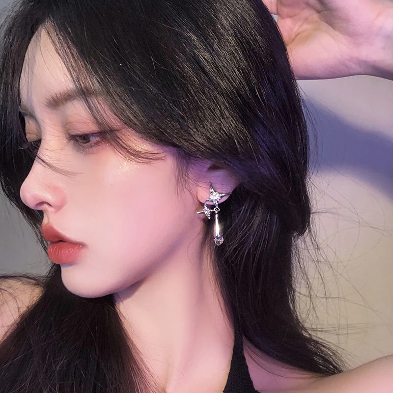 Bông Tai Ngôi Sao Đính Đá Thời Trang Hàn Quốc