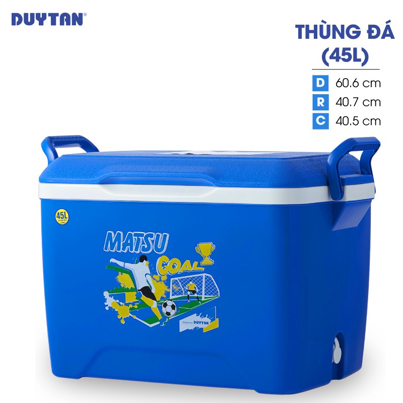 Thùng đá nhựa Duy Tân dung tích 45L - Kích thước: 61 x 41 x 41cm