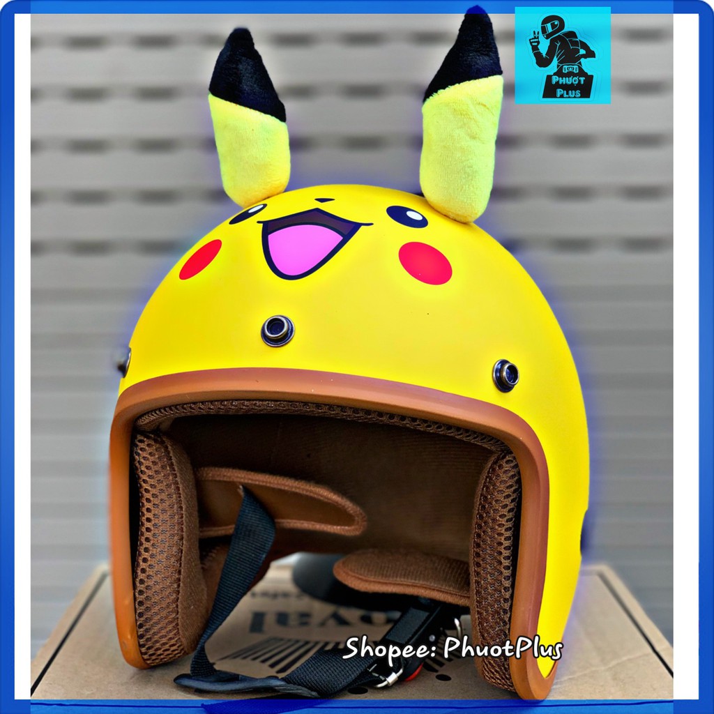 Mũ bảo hiểm 3/4 Pikachu Cao Cấp