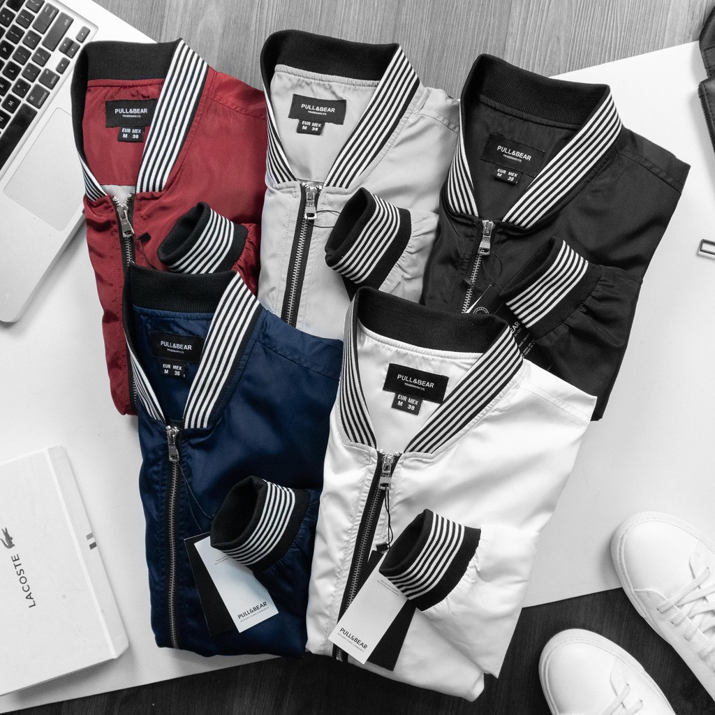 Áo Khoác Bomber Vải Gió Cao Cấp Chống Nước 2 Lớp Thiết Kế Trẻ Trung Năng Động